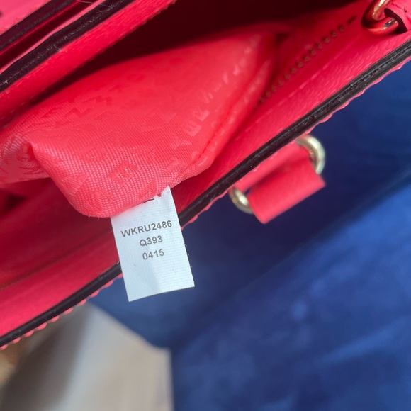 Kate Spade Wellesley Flamingo Pink Leather Tote Bag *shoulder strap missing* - Picture 9 of 14